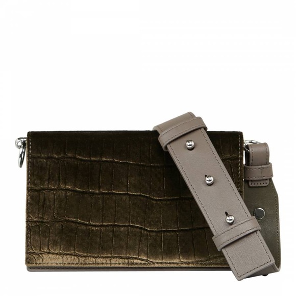 All Saints Handbags - All saints green keel leather shoulder bag